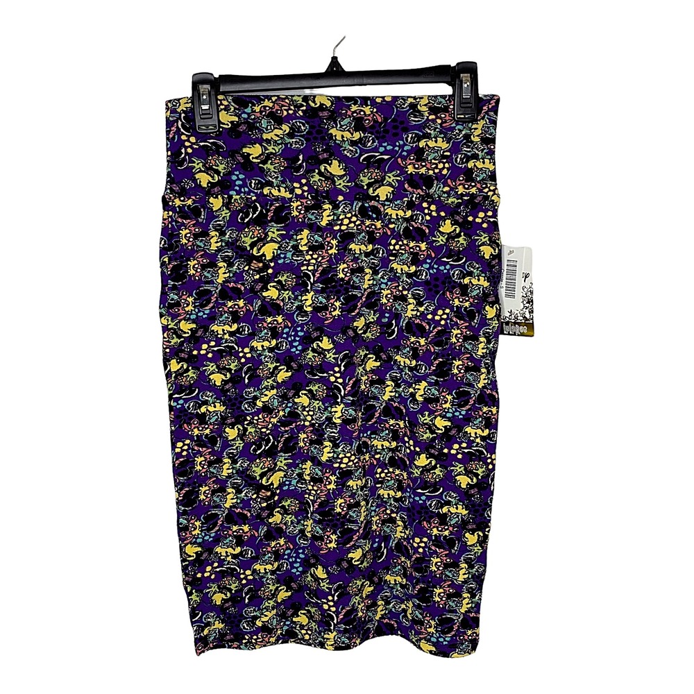 LuLaRoe Disney Cassie Skirt Size Small‎ Multicolor Stretch (1070)